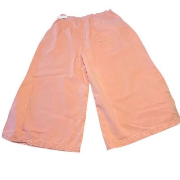 Anthropologie Pilcro XL Peach Pink High Rise Wide Leg Crop Culottes Pants - Picture 3 of 5